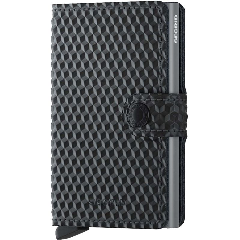 Secrid Miniwallet - Cubic Leather - Black Titanium