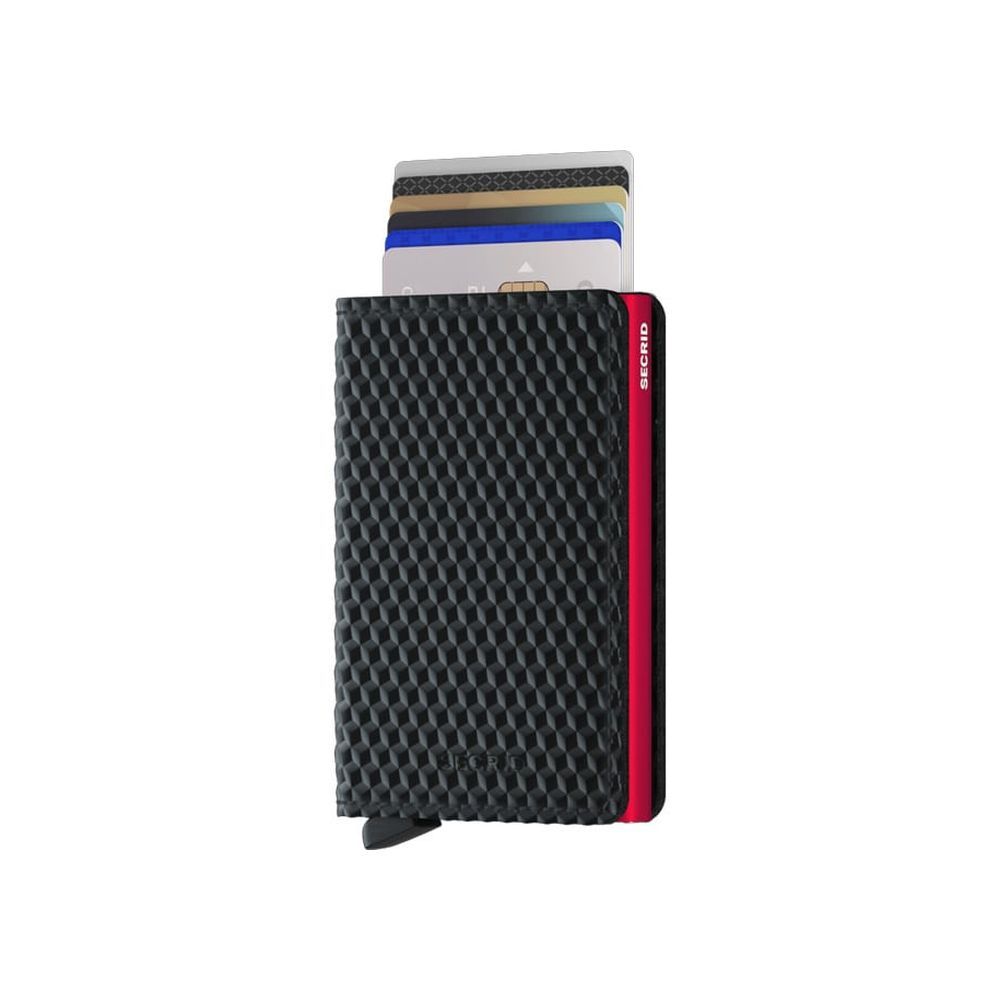 Secrid Slimwallet - Crisple Leather - Black/Red