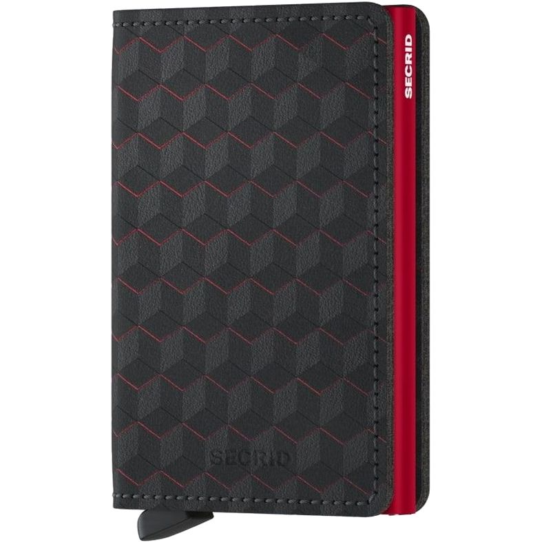 Secrid Slimwallet - Optical Leather - Black/Red