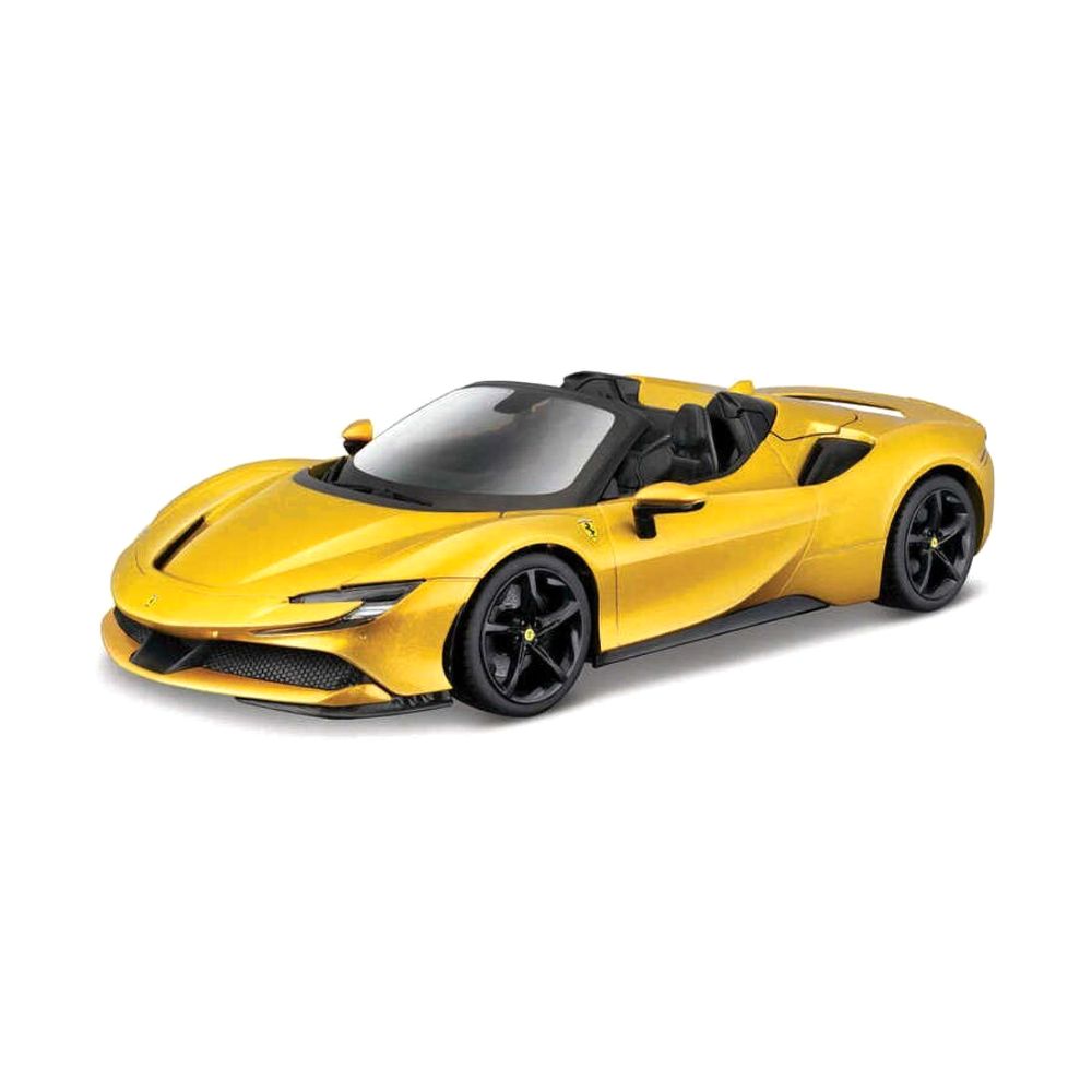Bburago 18-16016 Ferrari Race & Play SF90 Spider 1.18 Scale Die-Cast Model Car - Yellow