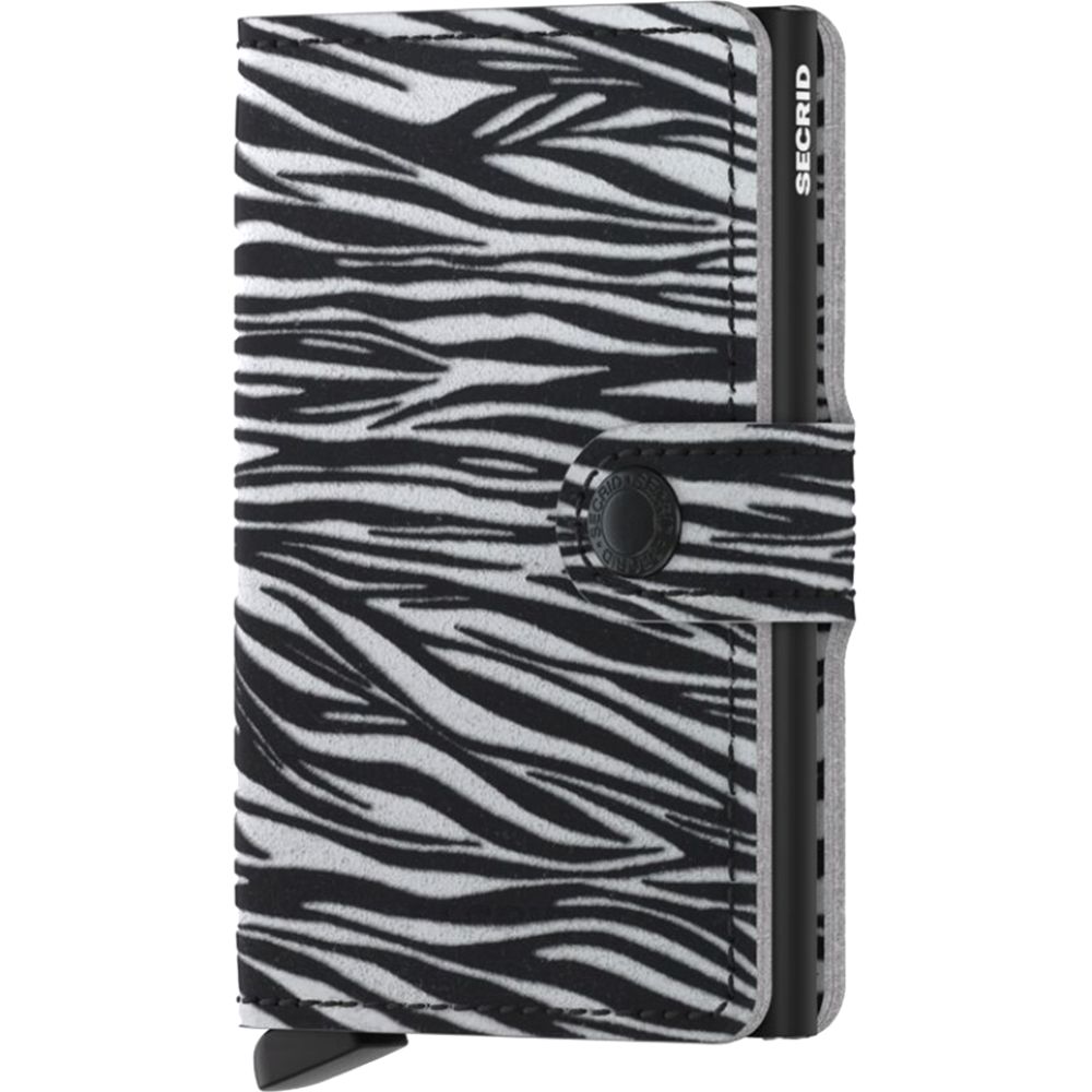 Secrid Miniwallet - Zebra Leather - Light Grey