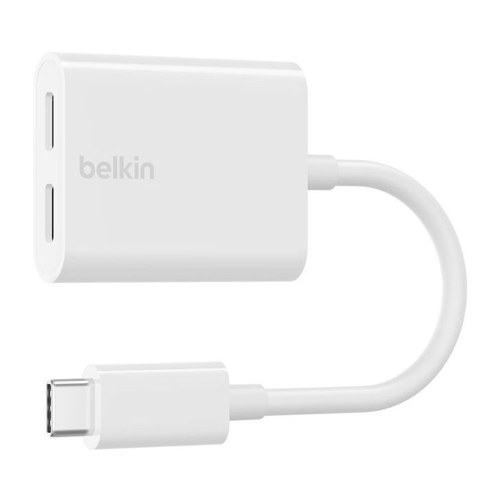 Belkin RockStar USB-C Audio + Charge Adapter - White