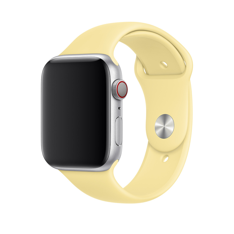 Apple 44mm Lemon Cream Sport Band for Apple Watch S/M & M/L (Compatible with Apple Watch 42/44/45mm)