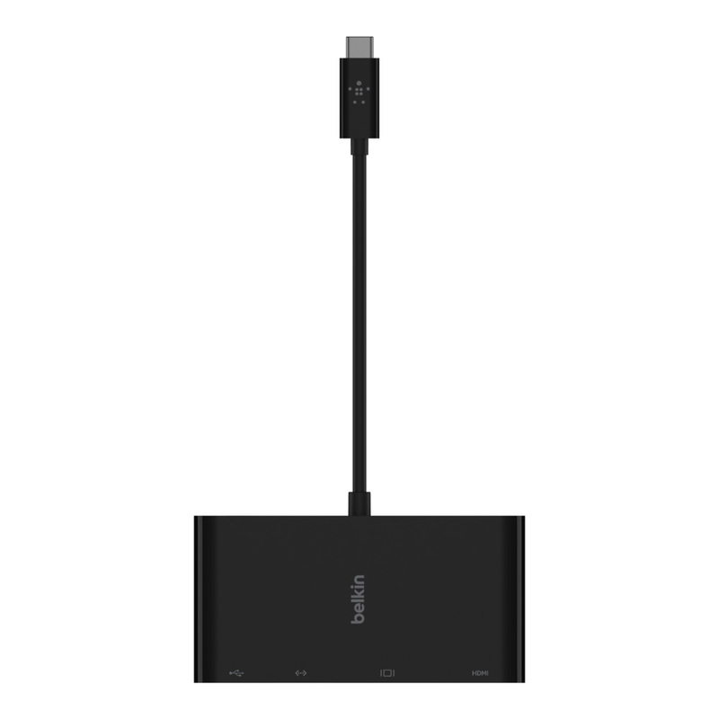 Belkin USB-C To Gigabit Ethernet/HDMI/VGA/USB-A Cable Black