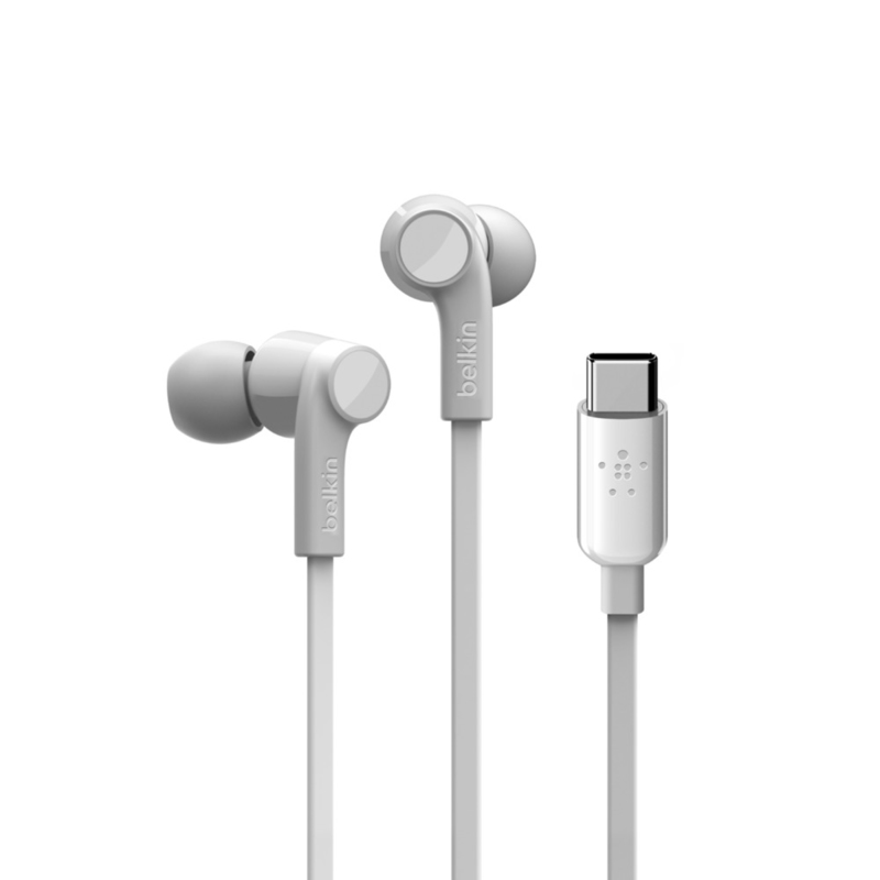 Belkin Rockstar White In-Ear Earphones with USB-C Connector