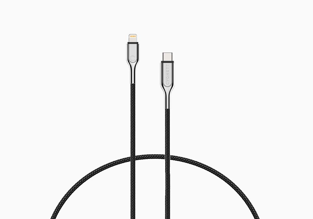 Cygnett Armoured Lightning to USB-C Cable 1m Black