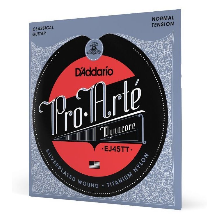 D'Addario EJ45TT ProArte DynaCore Classical Guitar Strings / Titanium Trebles / Normal Tension