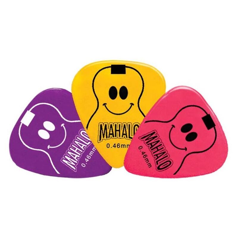 Mahalo MZPK1 Assorted Picks (Smiley face) (3 in a Pack)