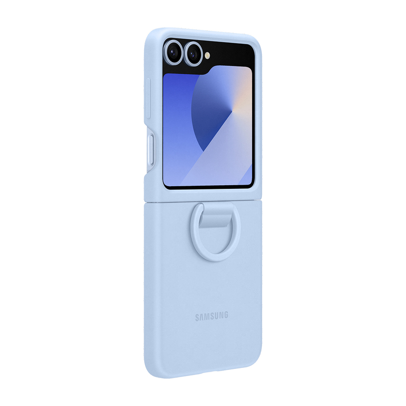 Samsung Flip6 Silicone Case With Ring - Blue