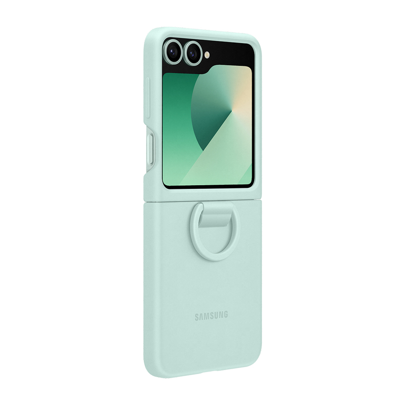 Samsung Flip6 Silicone Case With Ring - Mint