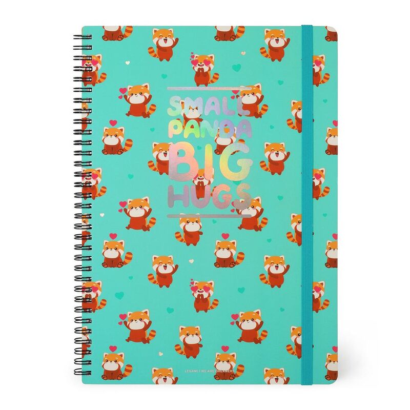Legami Lined Spiral-Bound Notebook - Maxi - Red Panda (21 x 29 cm)