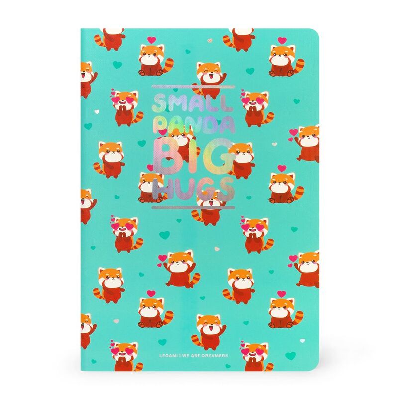 Legami Lined Notebook - Quaderno - Medium - Red Panda (14.2 x 21 cm)