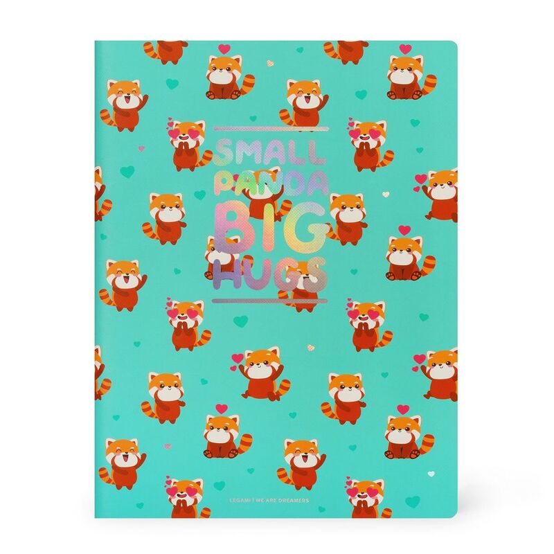 Legami Lined Notebook - Quaderno - Large - Red Panda (18.5 x 24.8 cm)