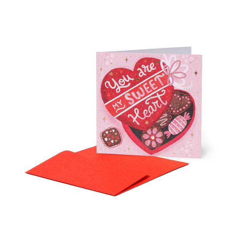 Legami Small Greeting Card - Chocolate Box (7 x 7 cm)