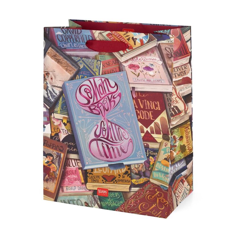 Legami Gift Bag - Medium - Book Lover (19 x 25 x 11.5 cm)