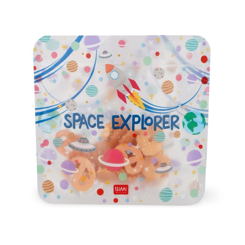 Legami Set of 3 Reusable Snack Bags - Space