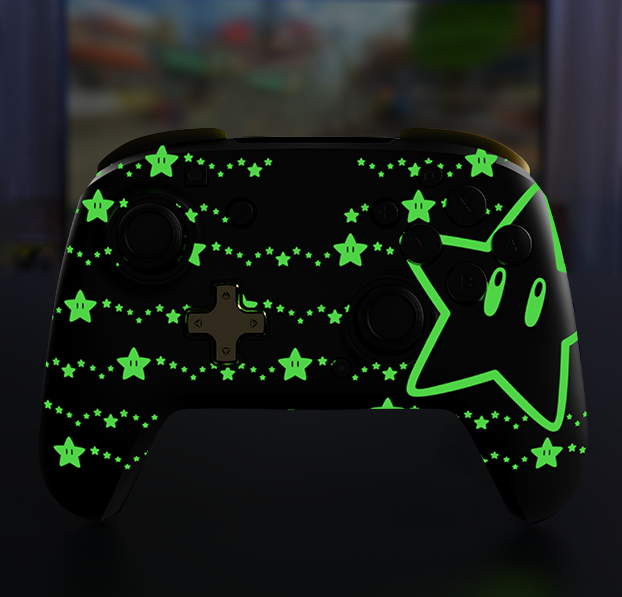 PDP Nintendo Switch Rematch Glow Wireless Controller - Super Stars Glow In The Dark