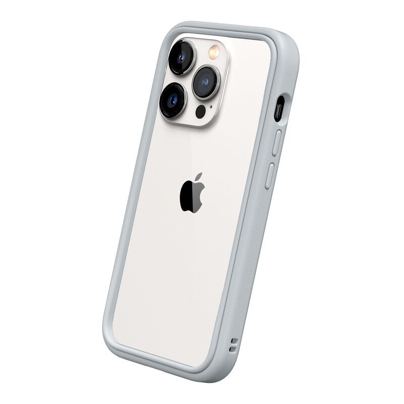 Rhinoshield Crashguard NX For iPhone 14 Pro (With Rim/ Button/ Frame) - Platinum Gray