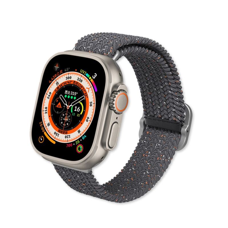 Rhinoshield Braided Strap For Apple Watch (42/ 44/ 45/ 49mm) - Midnight Black