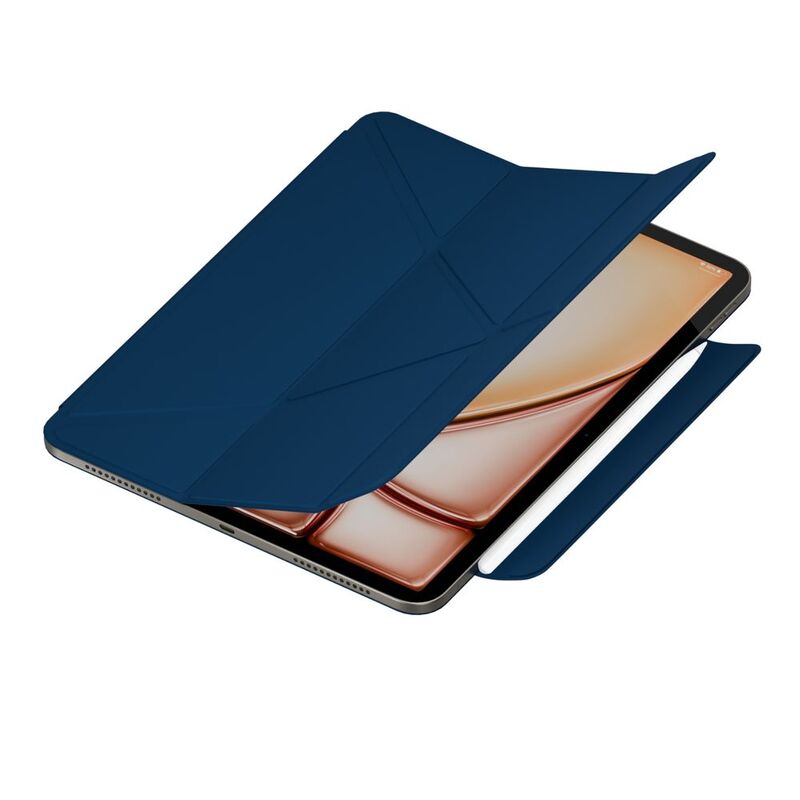 Hyphen Morph Smart Origami Folio Case For iPad 11-Inch Air (M2) 2024 - Navy Blue  Hyphen Morph Smart Origami Folio Case For iPad 11-Inch Air (M2) 2024 - Navy Blue