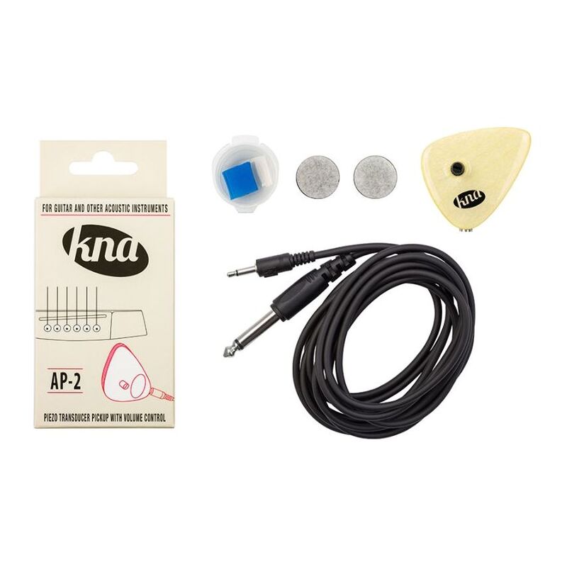 KNA AP-2 Universal Stick-On Piezo Acoustic Instrument Pickup with Volume Control (Oud / Guitar)