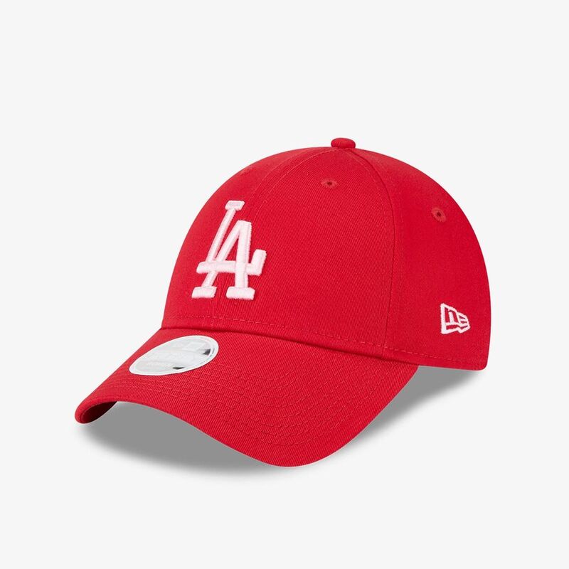New Era Womens League Essential 9Forty MLB Los Angeles Dodgers Red Free Size Cap