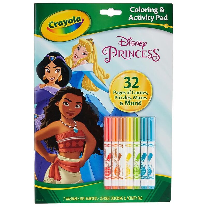 Disney Princess 32 Page Activity Book with Mini Markers