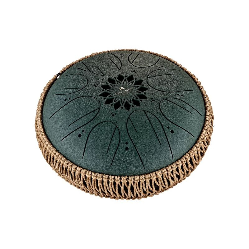 Meinl Sonic Energy 10 Medium Octave Steel Tongue Drum / F# Minor / 8 Notes / 432 Hz / Dark Green - Mostd4Dg