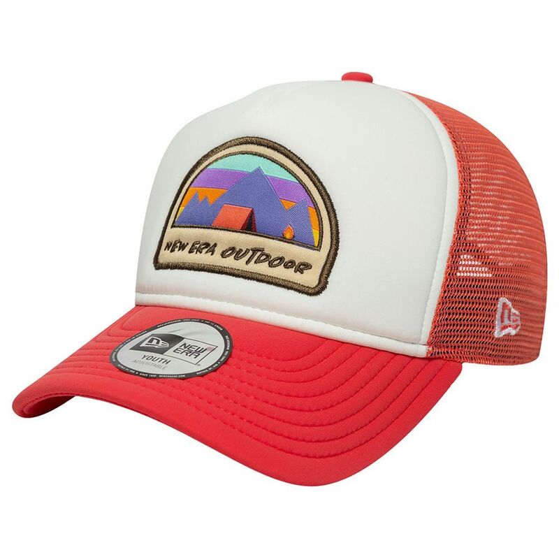 New Era Boys Patch Logo Trucker Pink Cap