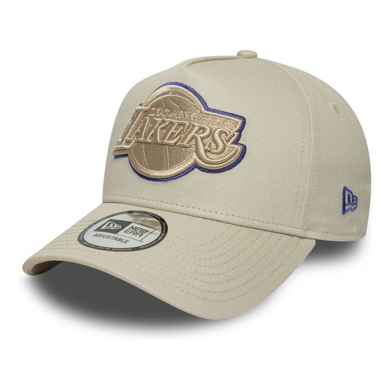 New Era Eframe 9Forty Aframe Los Angeles Lakers Light Beige Cap (One Size)