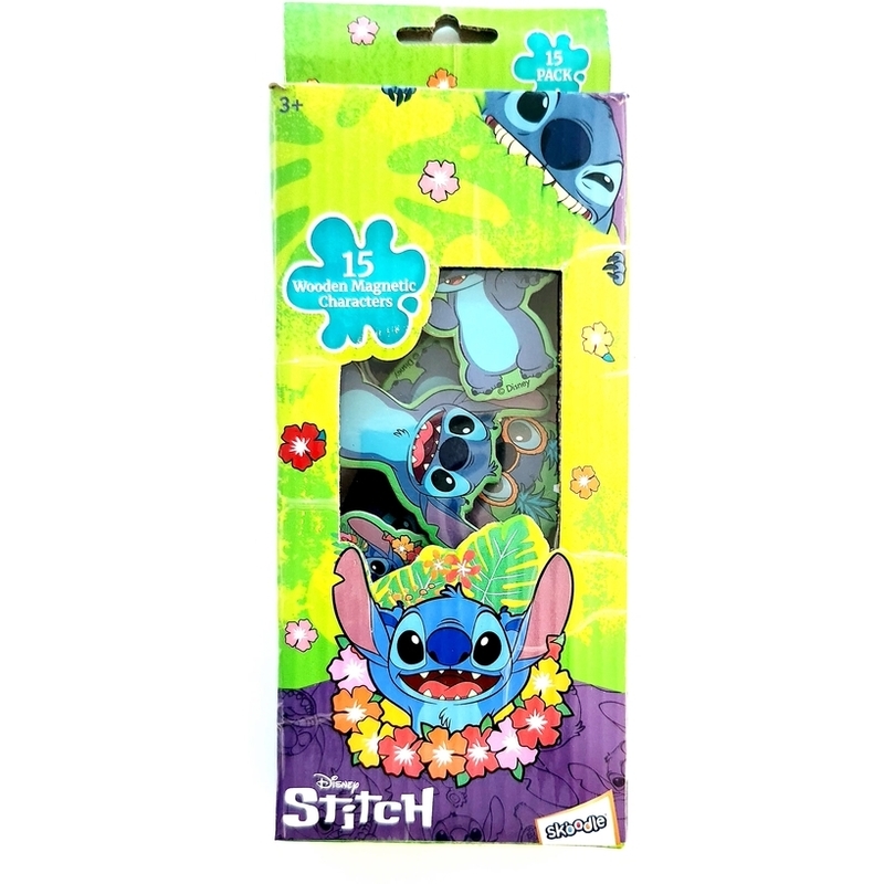 Skoodle Disney Stitch 15Pack Wooden Magnetic Set