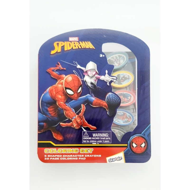 Skoodle Disney Spider-Man Coloring Set With Shaped Crayon