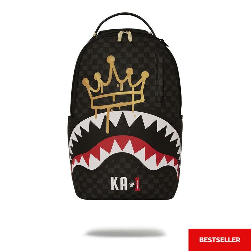 Sprayground Crown Drip Check X KA1 DLXSV Backpack Black