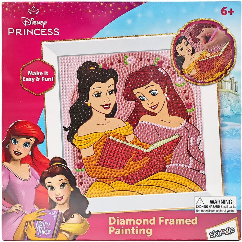 Skoodle Ariel & Belle Princess Diamond Framed Painting Kit