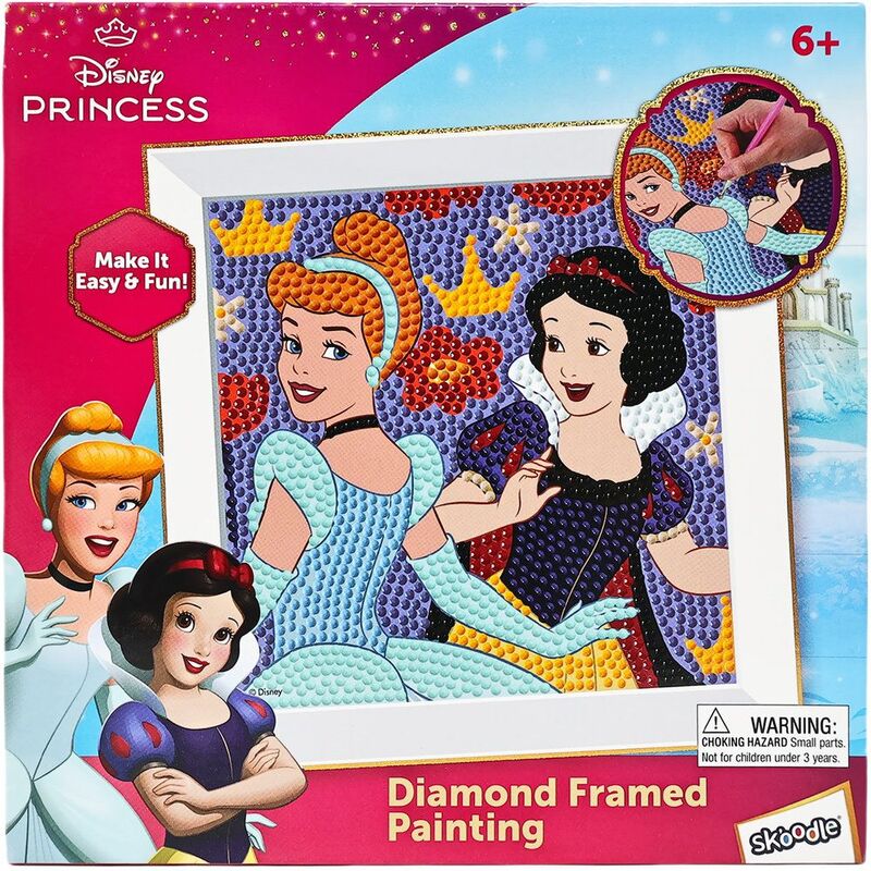 Skoodle Cinderella & Snow Whiteprincess Diamond Framed Painting Kit