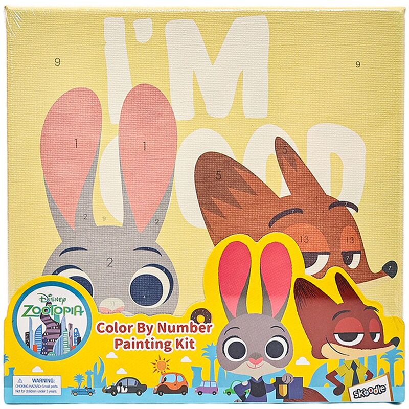 Skoodle Nick & Judy Zootopia Color By Number (Canvas Painting)