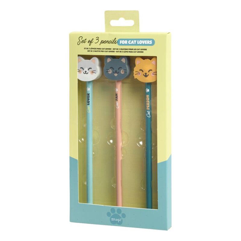 Mr. Wonderful Set Of Three Pencils For Cat Lovers