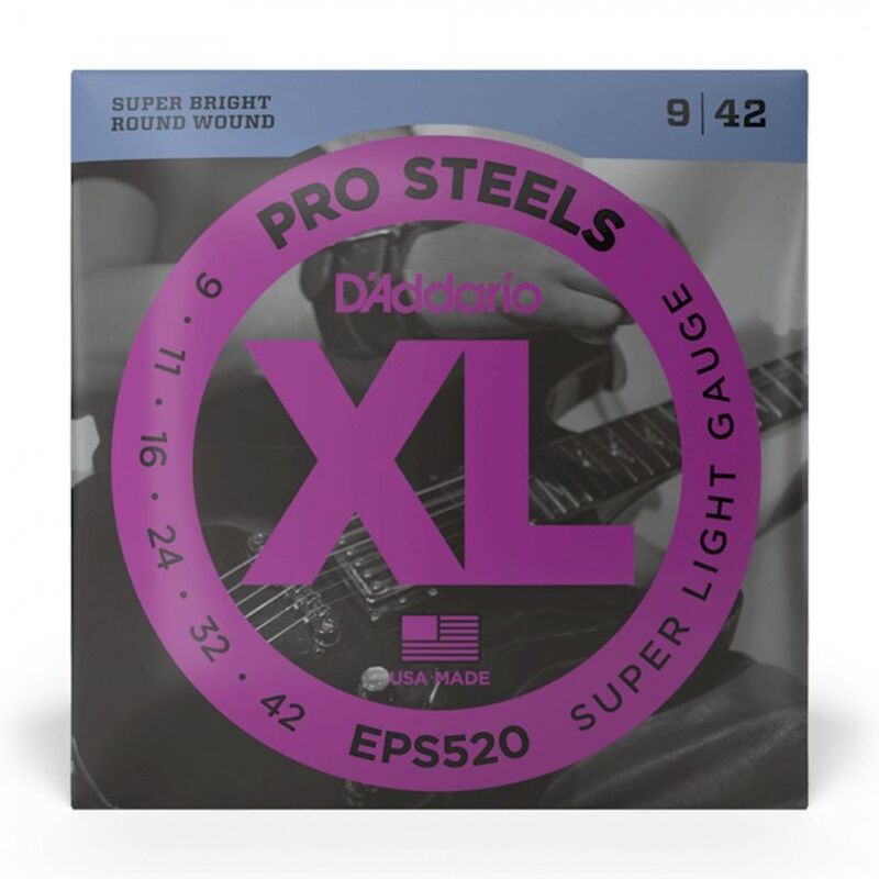 D'Addario EPS520 Nickel Wound Electric Guitar String Super Light - 09-42