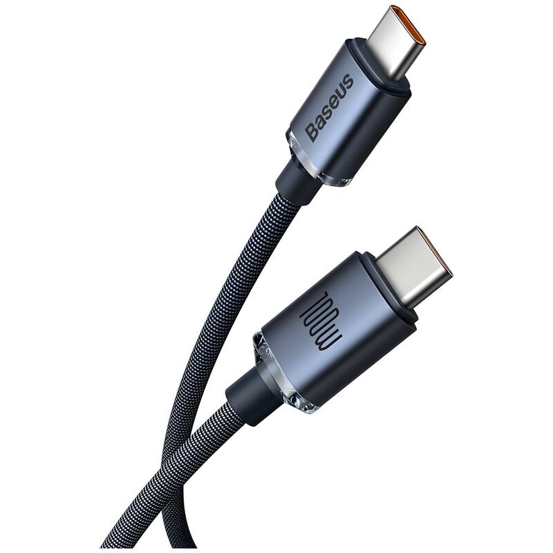 Baseus Crystal Shine Fast Charging Cable Type-C To Type-C 100W 1.2m - Black