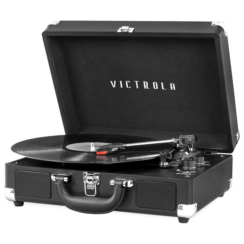 Victrola Journey 3-In-1 Portable Suitcase Record Player - Black