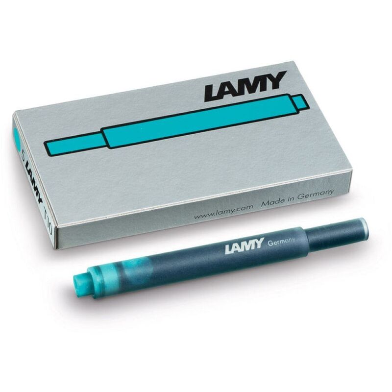 Lamy T 10 Box Ink Cartridges Turquoise 5 Pack