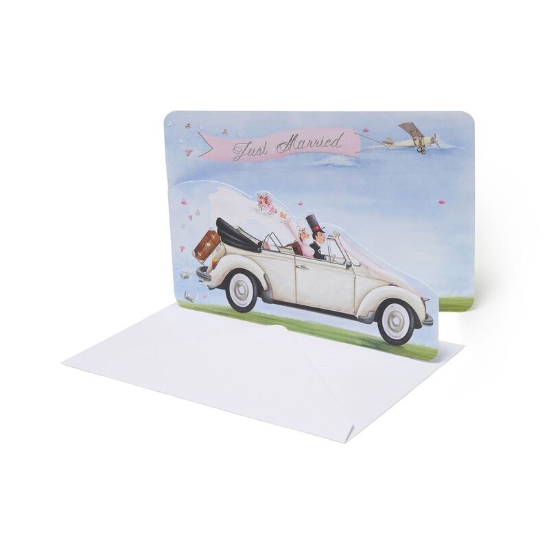 Legami Greeting Card - Large - Wedding Car - Car (11.5 x 17 cm)