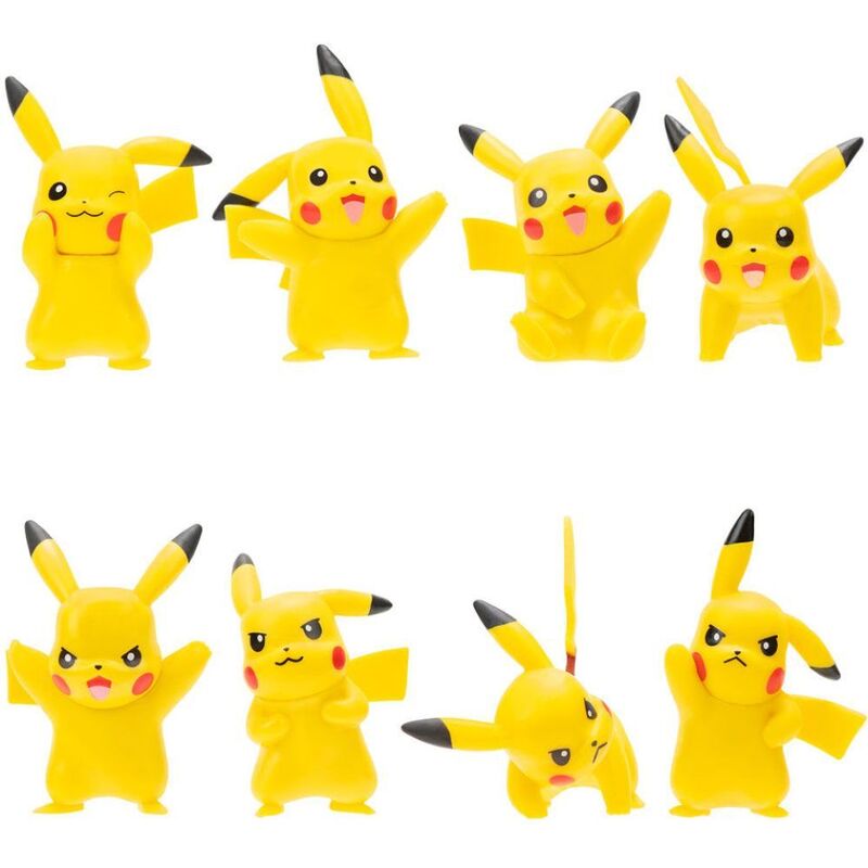 Jazwares Pokemon Battle Ready Battle Figure Pikachu Multi Pack of 8 Figures