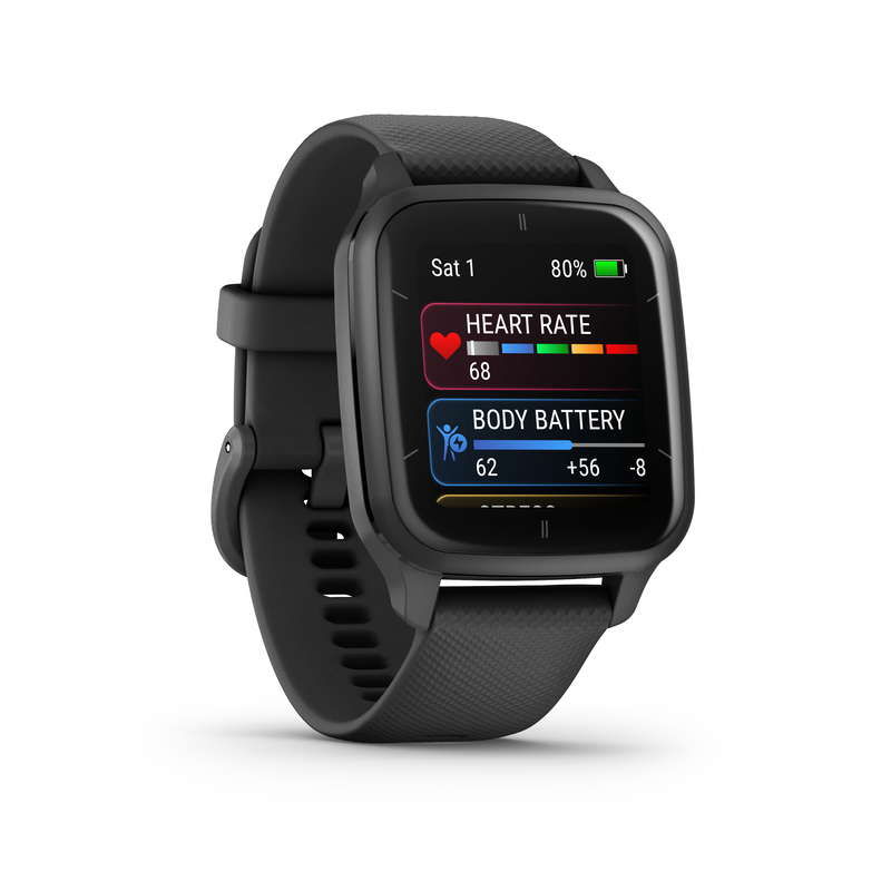 Garmin Venu Sq 2 - Music Edition Smartwatch - Black/Slate