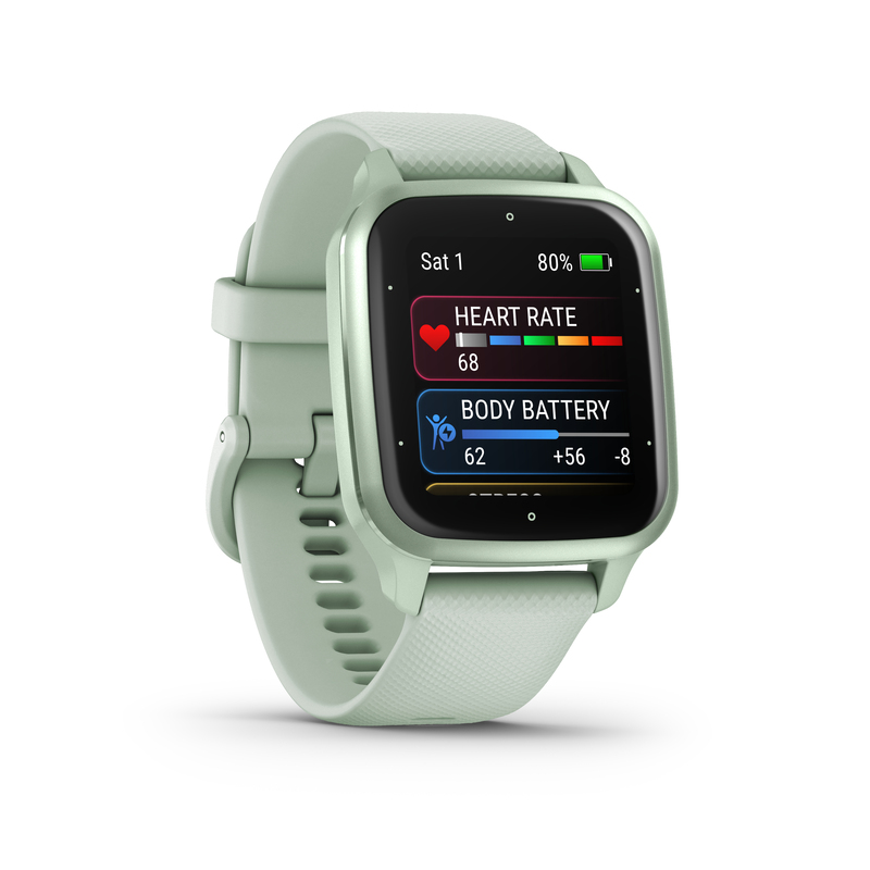 Garmin Venu Sq 2 Smartwatch - Cool Mint/Metallic Mint