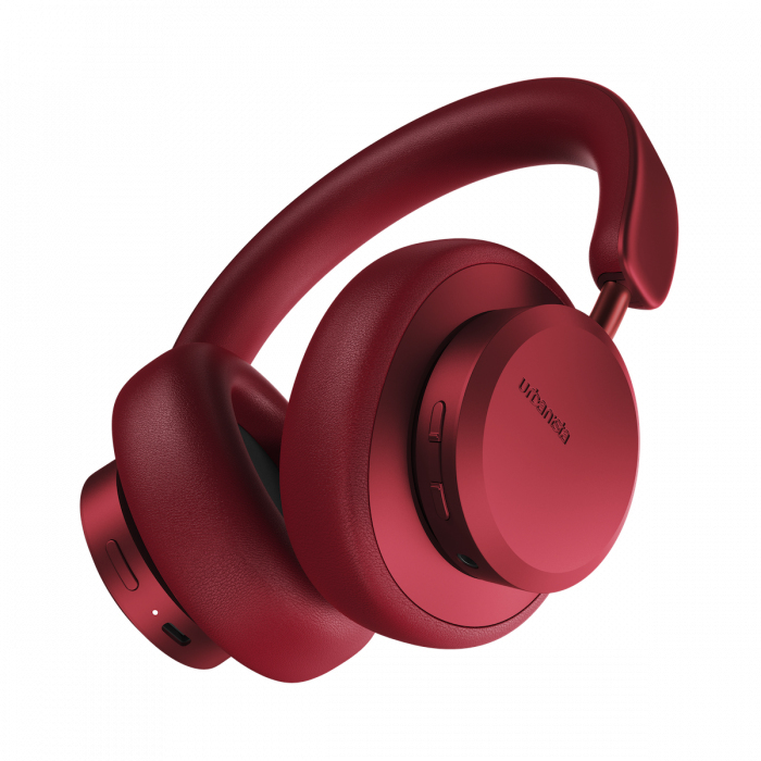 Urbanista Miami Active Noise-Cancelling Wireless On-Ear Headphones - Ruby Red