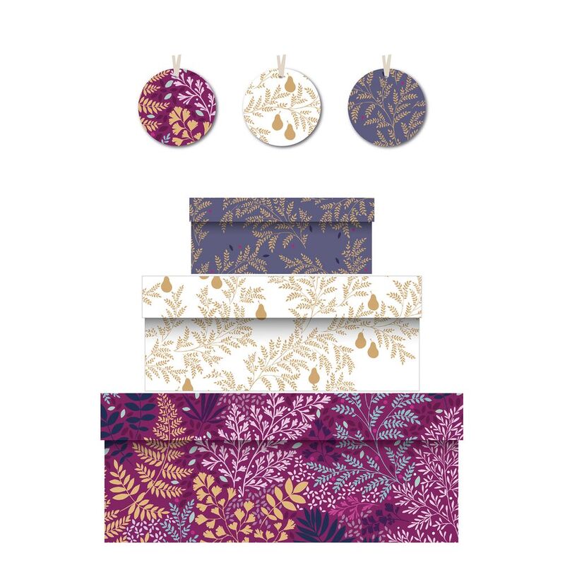 Sara Miller Golden Winter Mix Medium Box (22 x 22 x 8cm)