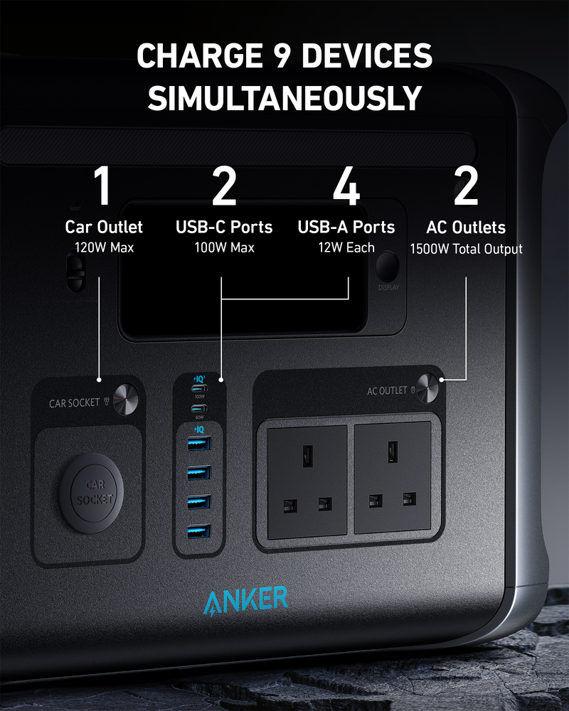 Anker 757 PowerHouse Portable Power Station - 1229Wh / 1500W