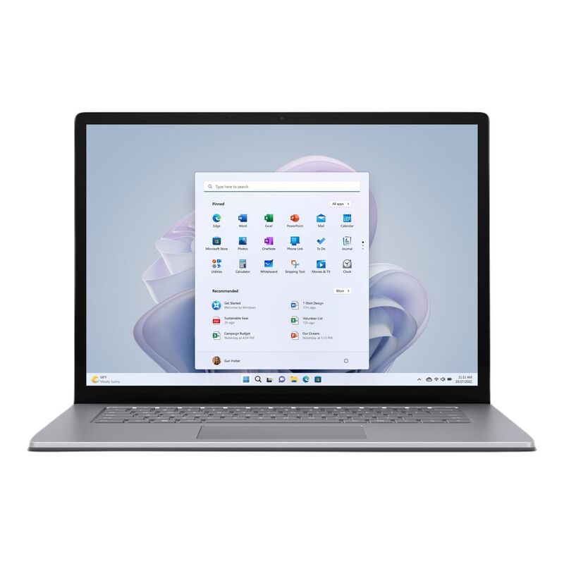 Microsoft Surface Laptop 5 i7-1255U/8GB/256GB SSD/Intel Iris Xe/15 PixelSense/Windows 11 Home - Platinum (Metal Keyboard) (Arabic/English) Microsoft Surface Laptop 5 i7-1255U/8GB/256GB SSD/Intel Iris Xe/15 PixelSense/Windows 11 Home - Platinum (Metal Keyboard) (Arabic/English)