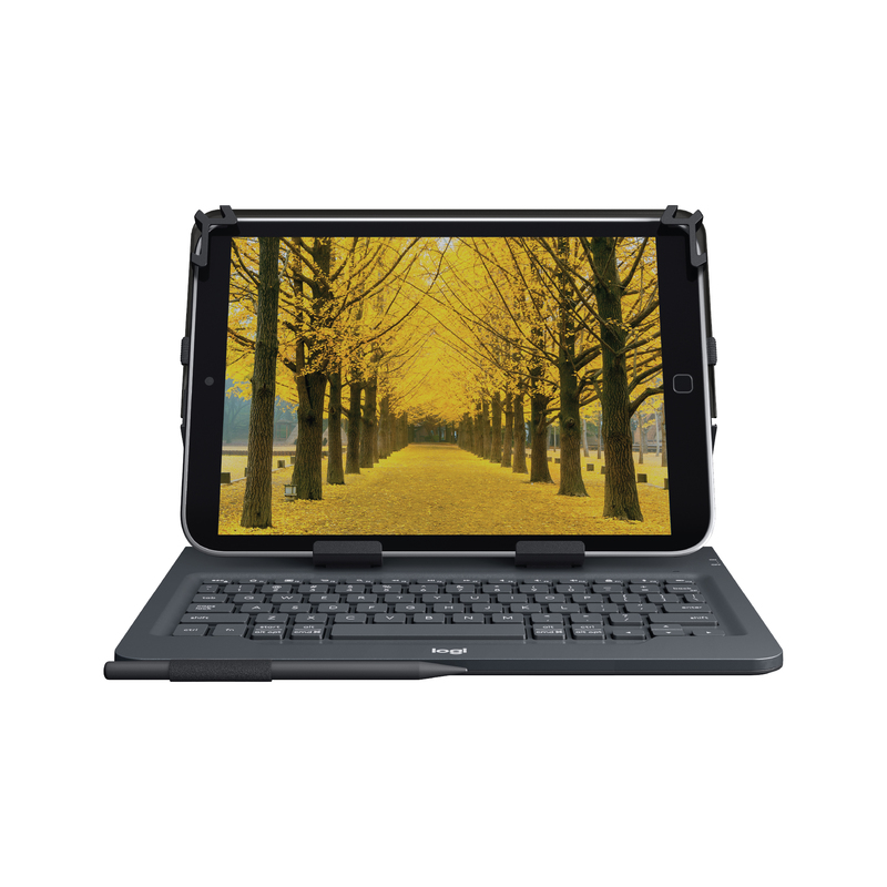 Logitech 920-008341 Universal Folio with Integrated Bluetooth Keyboard for 9-10 inch Apple/Android/Windows Tablets